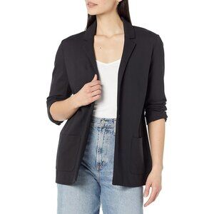 Amazon Essentials Women's Black Open-Front Blazer
